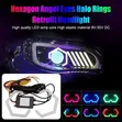 Headlights za Gari Hexagon DRL - Rangi Nyingi - 2