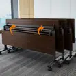 1.4m Foldable Training Table - Office Conference Seminar - 4