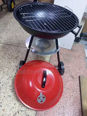 17" Kettle Trolley BBQ Charcoal Grill - Portable Outdoor