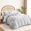 Beautiful Bowknot Tufted Duvet Cover Set - 1