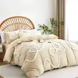 Beautiful Bowknot Tufted Duvet Cover Set - 2