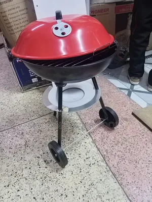 17" Kettle Trolley BBQ Charcoal Grill - Portable Outdoor