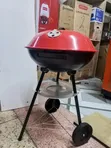17" Kettle Trolley BBQ Charcoal Grill - Portable Outdoor - 3