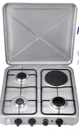 Brand New Silver Nunix 3+1 Table Top Gas Cooker - 1