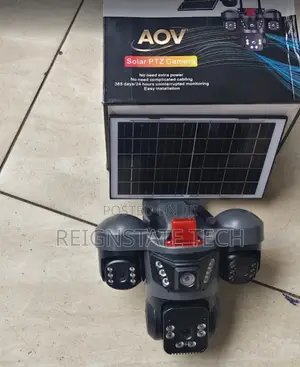 AOV Three Lens 4G Solar Rotating Camera with Audio