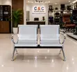 2-Link Metallic Bench with Armrest - 1