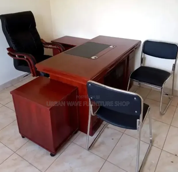 Executive Mahogany Desk - Boss Office Products - 1