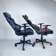 Leather High Back Gamer Chair - Blue - 2