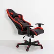 Leather High Back Gamer Chair - Blue - 3