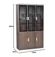 3-Door Lockable Executive Office Storage Cabinet - 4