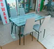 Brand New Rectangular Glass Top Dining Set (4 Seater) - 3