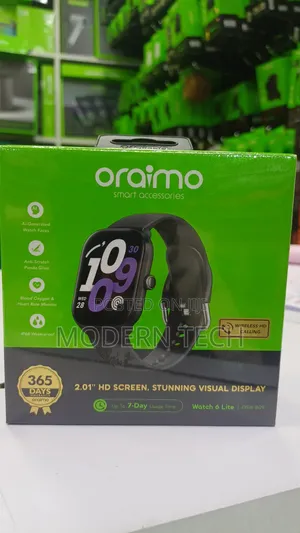 Oraimo Watch 6 Lite Smartwatch 2.01" Skrini ya HD