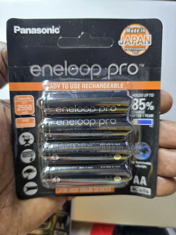 Panasonic Eneloop Pro AA 2550mAh Rechargeable Batteries - 4 Pack - 1
