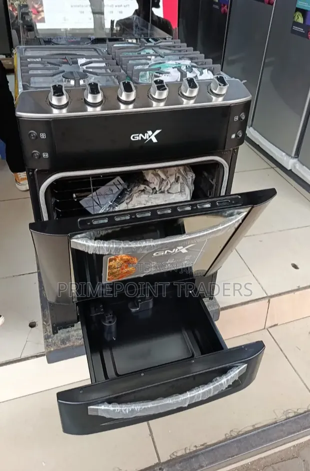 GNIX BLACK 60x60 Deluxe Cooker - Turbo Fan, Wok Burner - 1