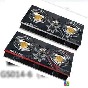 Ailyons 3-Burner Gas Stove - Elegant Glass Surface