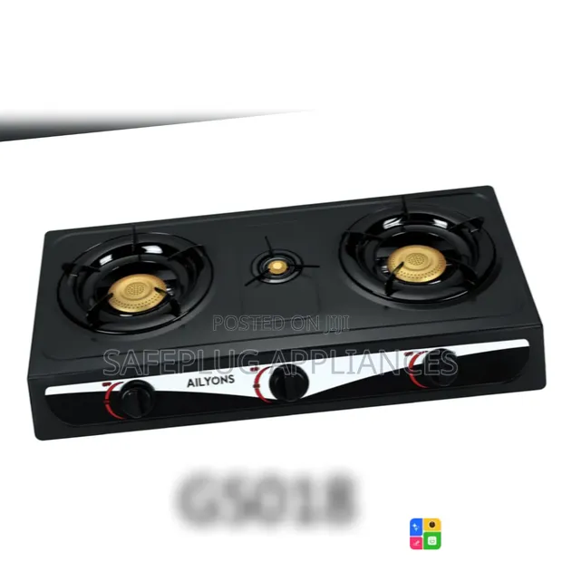 Ailyons 3-Burner Stainless Steel Gas Cooker - Brand New - 1