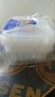 10pcs 500ml Vyombo vya Chakula vya Mraba Vya Wazi Na Vifuniko - 1