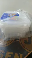 10pcs 500ml Vyombo vya Chakula vya Mraba Vya Wazi Na Vifuniko - 2