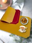 Double Sided Leather Table Mats (12 pcs) - 3