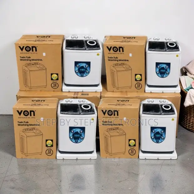 Brand New VON 10KG Twin Tub Washing Machine - Water Efficient - 1