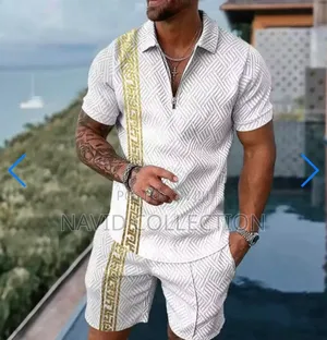 Stylish Men's 2-Piece Short & Shirt Set