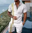 Stylish Men's 2-Piece Short & Shirt Set - 1