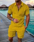 Stylish Men's 2-Piece Short & Shirt Set - 2