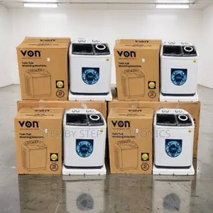VON 10KG Twin Tub Washing Machine - Mpya Kabisa
