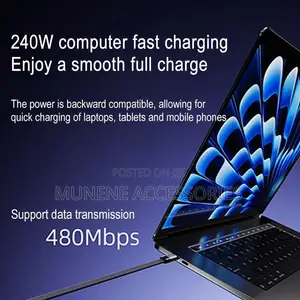 Kebo ya 240W USB-C hadi USB-C yenye Kidhibiti Kisichoonekana