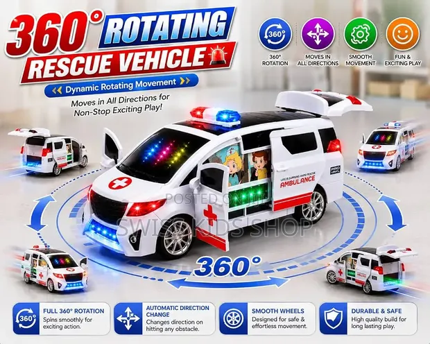 Ambulance Toy with Sound and Lights - 1
