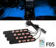 RGB LED Interior Car Strip Lights with Remote - 2