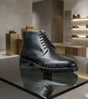 Official Lug Sole Wingtip Ankle Boots