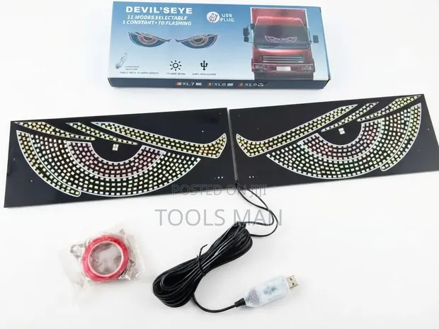 Devil Eye USB LED Truck Windshield Light Panel - 1