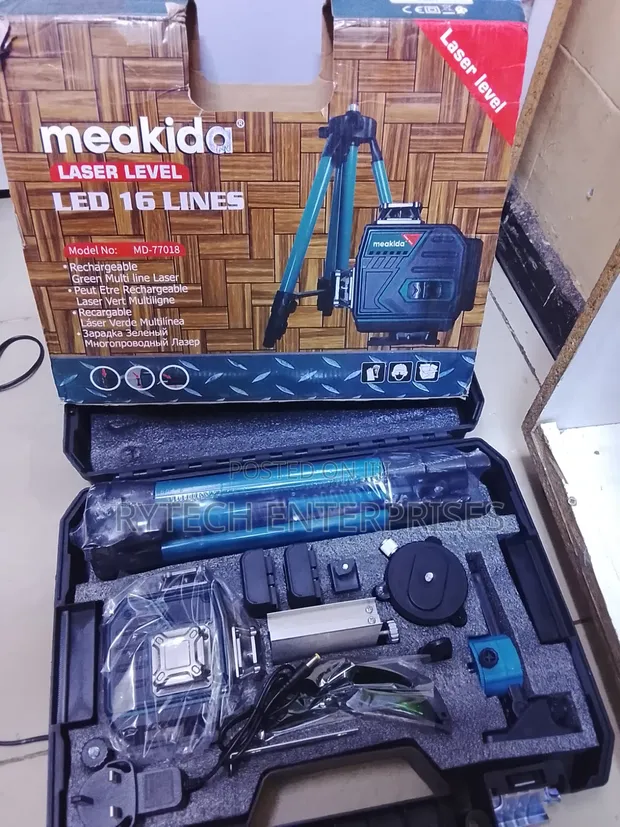 Meakida 16-Line Laser Level with Stand - 1