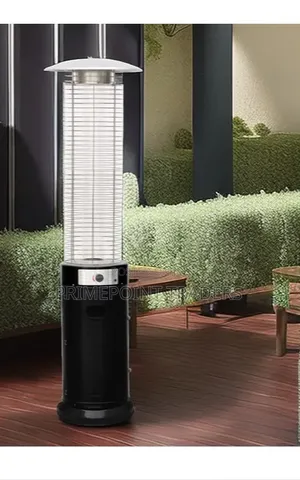 Cylindrical Patio Gas Heater With Quartz Flame Tube – Elegant Outdo