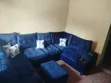 Brand New L-Shaped Sofa Set - Blue Fibre Spring - 3