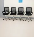 Kiti cha Ofisi cha Ergonomic chenye Mzunguko na Msingi wa Chrome - 5
