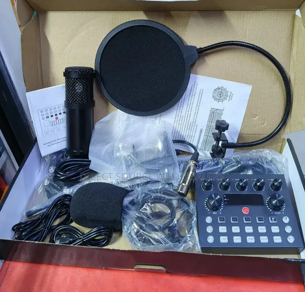 BM800 Condenser Microphone + V8SK Sound Card - 1