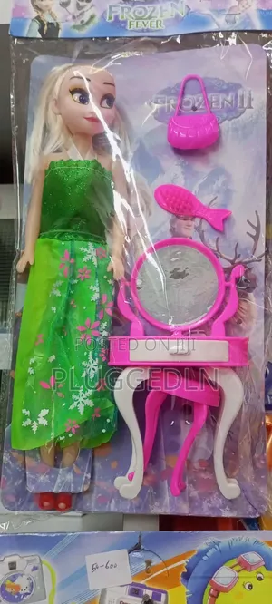 Kifaa cha Doll cha Fashion cha Frozen Elsa chenye Vanity