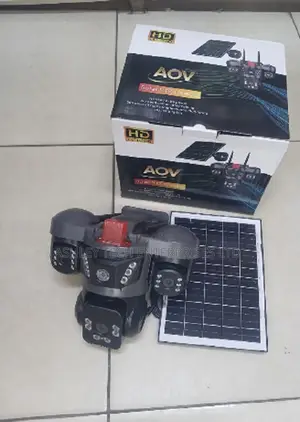 V380Pro Triple Lens WiFi Solar Security Camera with Siren