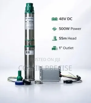 500W DC Solar Deep Well Pump (55m Head)