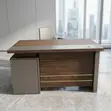 1.4m Executive Office Desk - Modern Brown - 1
