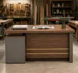 1.4m Executive Office Desk - Modern Brown - 2