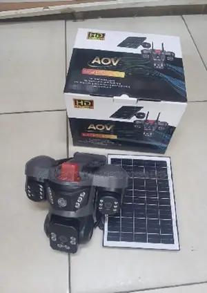 V380 Triple Lens HD Solar Security Camera with Alarm