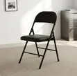 Durable Steel Folding Office Chairs - Black - 2