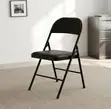 Durable Steel Folding Office Chairs - Black - 3