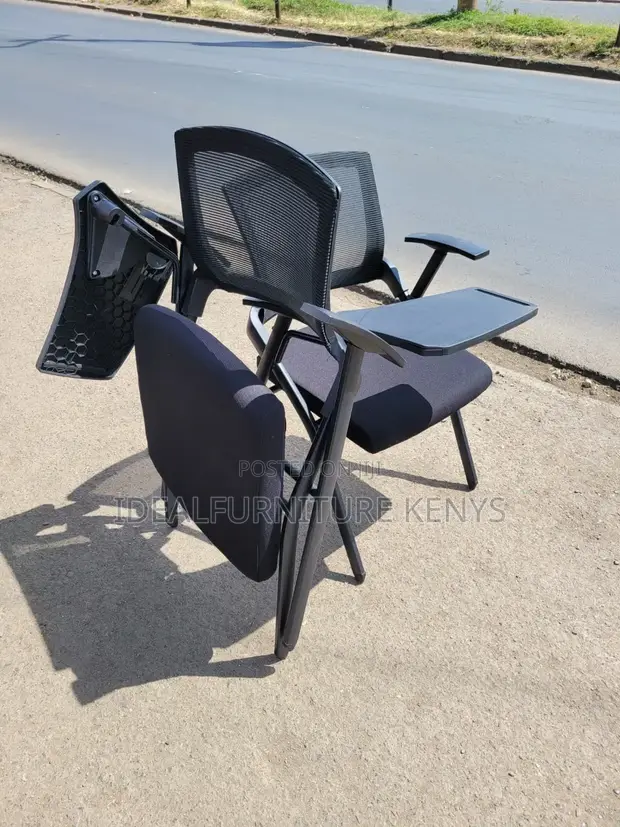 Modern Folding Chair with Writing Tablet - 1