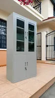 Steel Office Storage Cabinet with Lockable Doors - 4