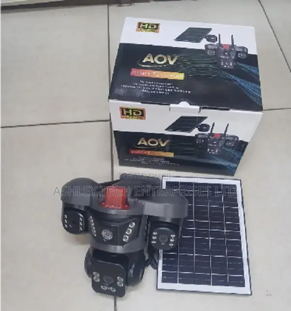 Triple Lens V380 HD WiFi Solar CCTV Camera - 1