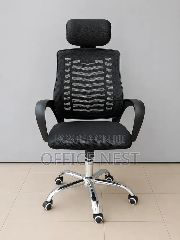 Ergonomic Mesh Office Chair with Headrest - 1